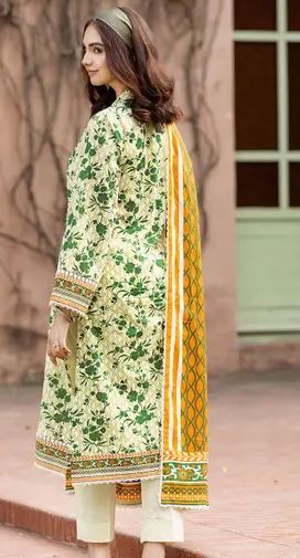 3PC Printed Lawn Unstitched Suit